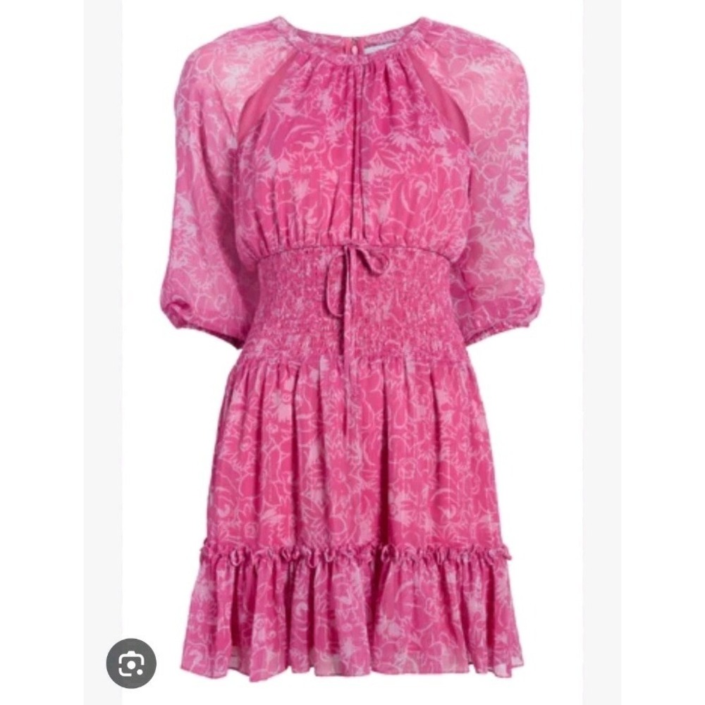 Likely Simone Dress Floral Print Tiered Ruffle Mini Dress Size 0 Women's